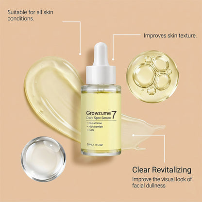 Growzume 7 Dark Spot Serum 30ml | Brightening & Even Tone Facial Serum