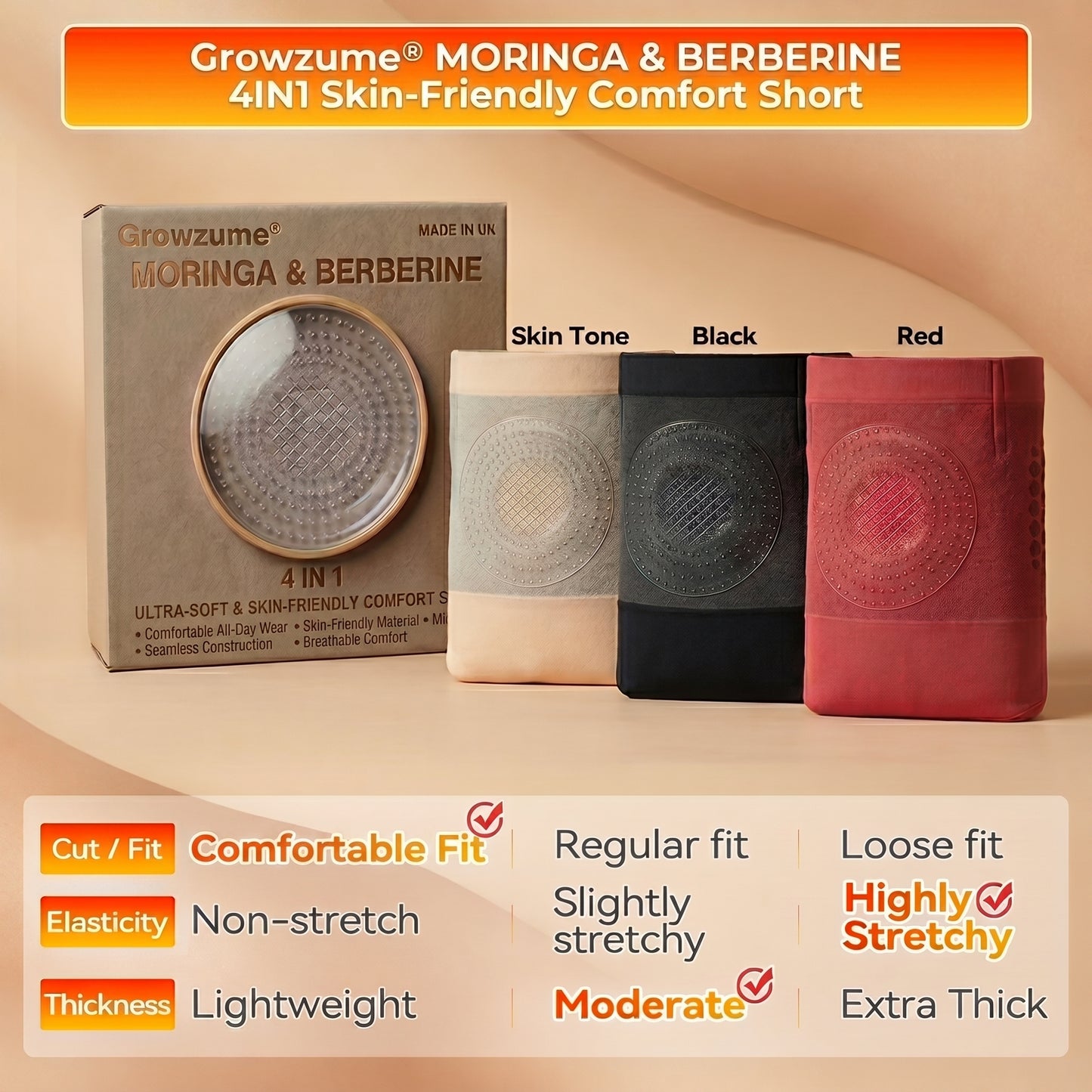 Moringa & Berberine 4-in-1 Shorts