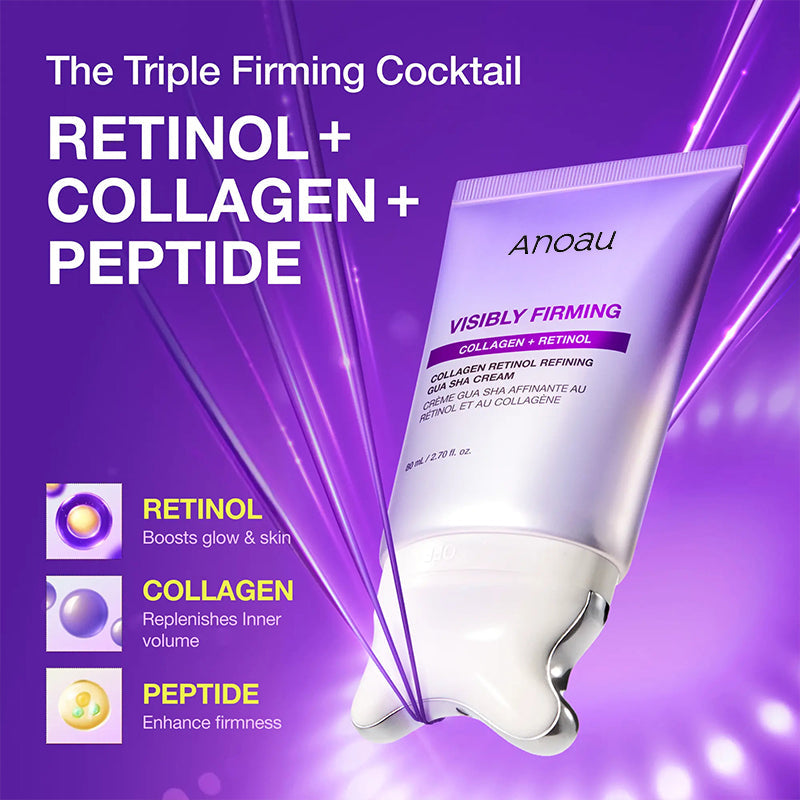 Limited Stock Left🔥2-in-1 Gua Sha Lifting Cream, Retinol Collagen Firming Cream for Facial Contour & Neck