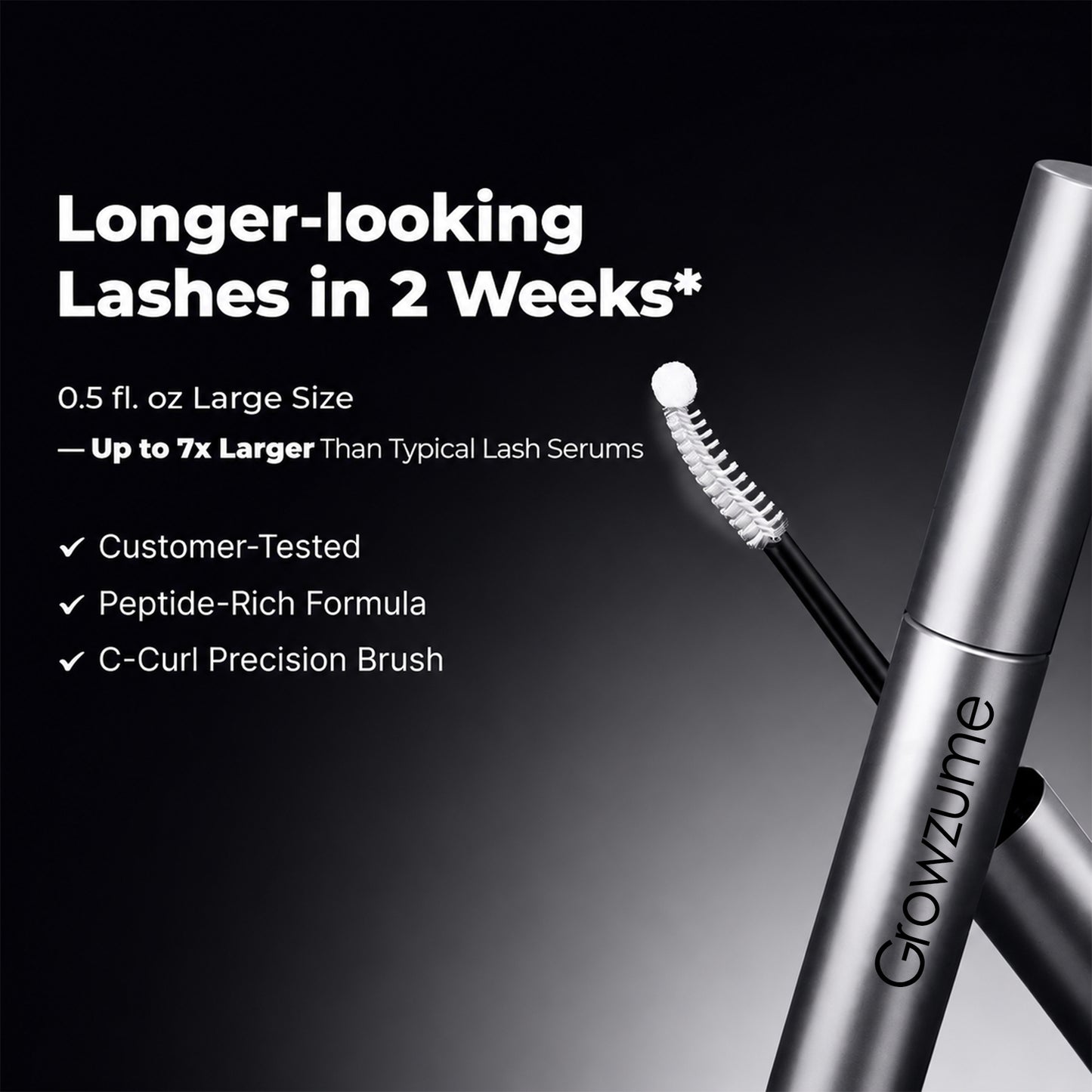 Eyelash Growth Serum- Safe & Gentle Lashes Care, Fuller, Thicker in 2 Weeks, Non-Prostaglandin