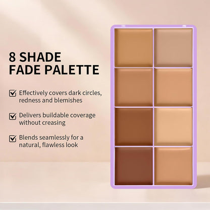 8-Shade Soft Matte Cream Concealer Fade Palette