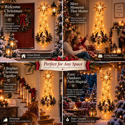 ✨Last Day 90% OFF✨✝️ Bethlehem Star – Lighted Nativity Wall Decor